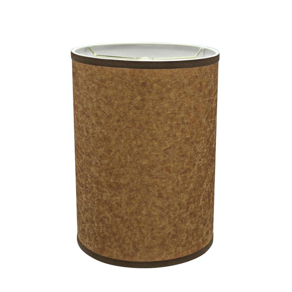 Aspen Creative Corporation 8 in. x 11 in. Brown Drum/Cylinder Lamp Shade