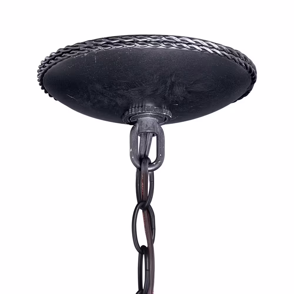VAXCEL Sierra 1-Light Bronze Rustic Pinecone Mini Pendant Ceiling Light