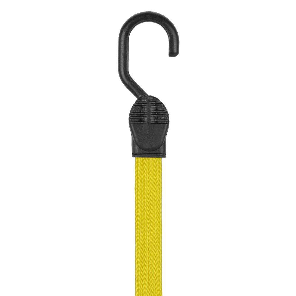SmartStraps 48 in. Flat Strap Yellow Bungee Cord with Hooks - 2 pack