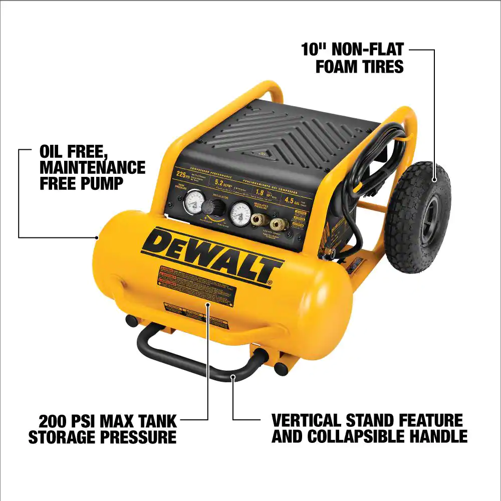 DEWALT 4.5 Gal. Portable Electric Air Compressor