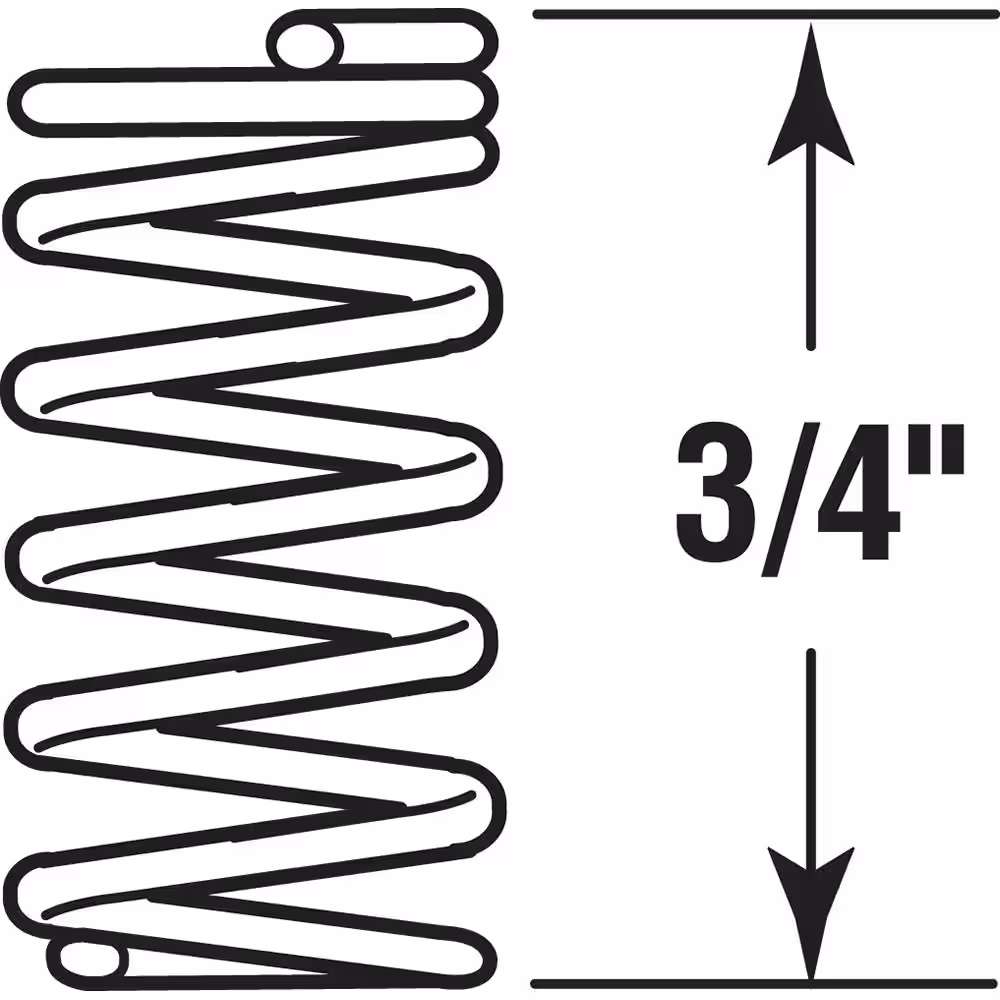 Prime-Line Compression Spring, Spring Steel Construction, Nickel-Plated Finish, .032 GA x 3/8 in. x 3/4 in., (6-Pack)