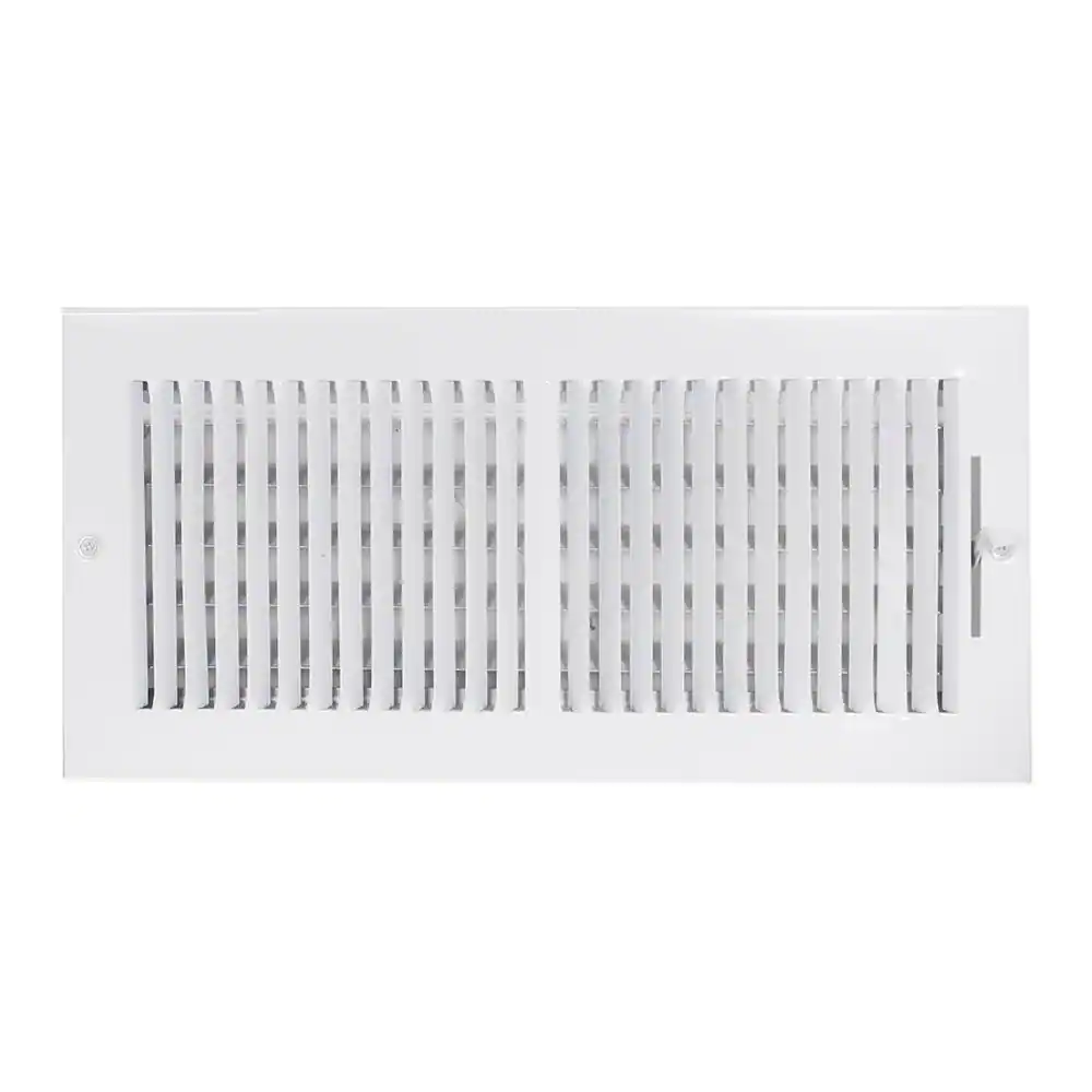 EZ-FLO 14 in. x 6 in. 2-Way Steel Wall/Ceiling Register, White
