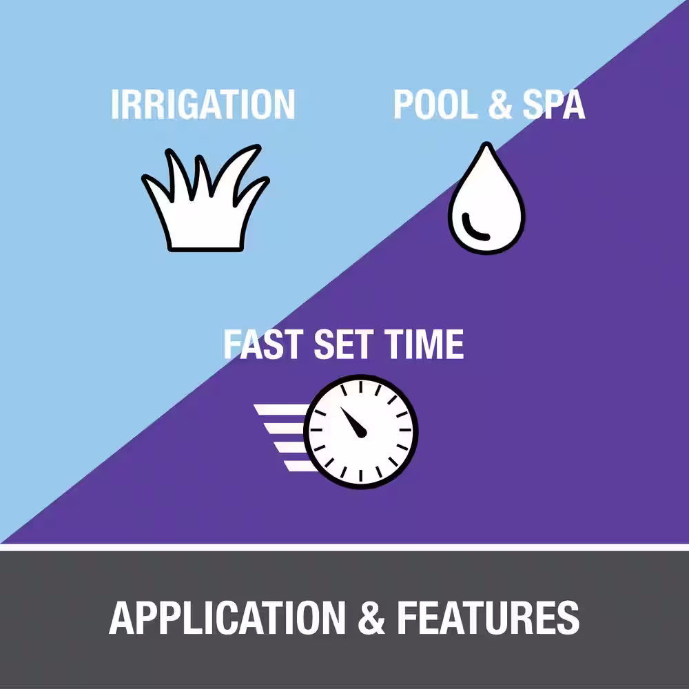 Oatey 8 oz. Purple CPVC and PVC Primer and Rain-R-Shine Medium Blue PVC Cement Combo Pack California Compliant