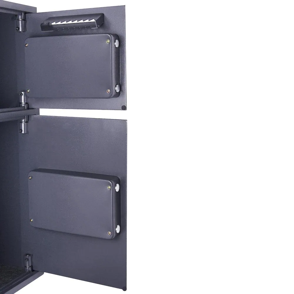 None Depository Digital Safe - 2 Stacked Electronic Lockboxes with Keypads and Manual Override Keys (2-Tier)