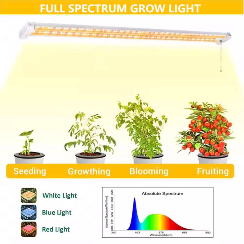 Cedar Hill 48 in. 42-Watt Indoor LED Grow Light Cool White full spectrum plant light