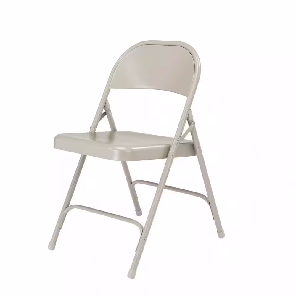 National Public Seating 50 Series Grey All-Steel Folding Chair (4-Pack)