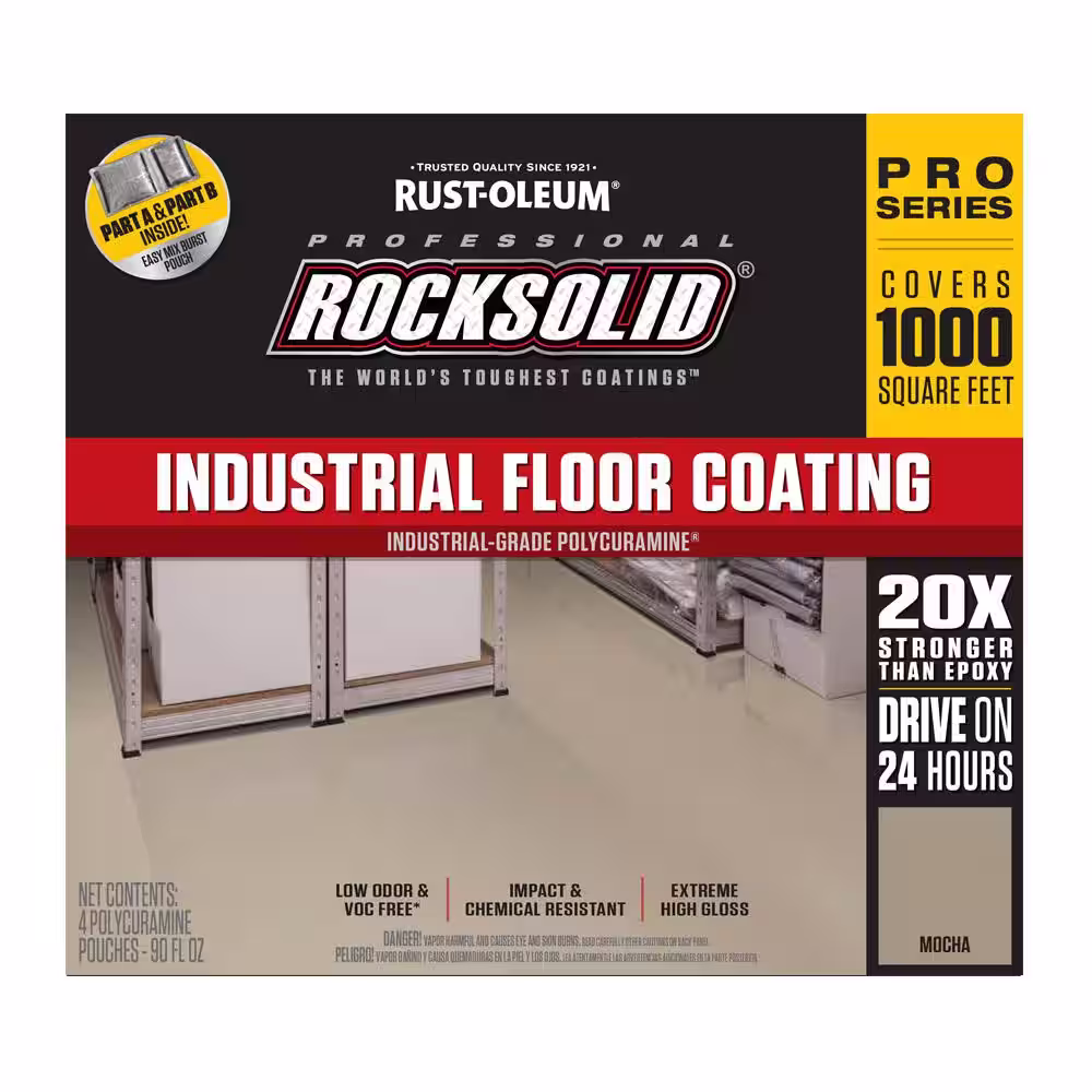 Rust-Oleum RockSolid 360 oz. Mocha Polycuramine Industrial Floor Coating