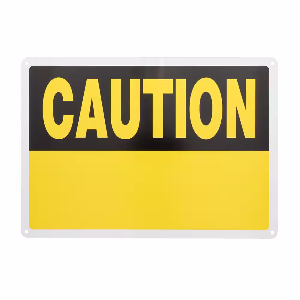 Everbilt 10 in. x 14 in. Aluminum Blank Caution Sign