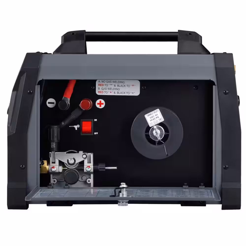 AM AMICO ELECTRIC 165 Amp MIG Wire Feed/Flux Core/TIG Torch/Stick Arc Welder, Weld Aluminum with 2T/4T 110-Volt/230-Volt Welding