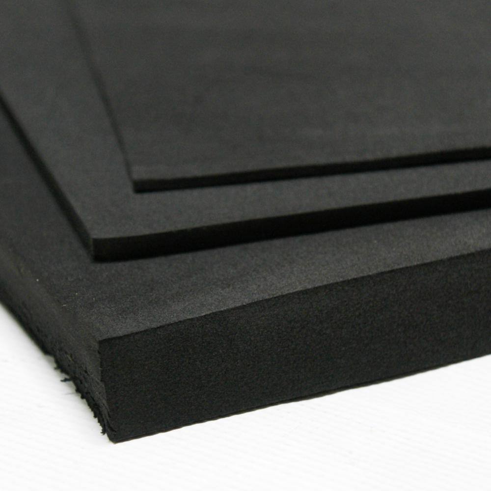 Rubber-Cal Closed Cell Sponge Rubber Neoprene 5/16 in. x 39 in. x 78 in. Black Foam Rubber Sheet