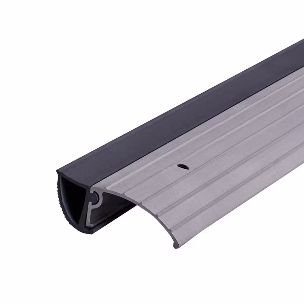 M-D Building Products 1-3/4 in. x 1/2 in. x 36 in. Silver Aluminum and Vinyl Mini Low-Profile Outswing Door Threshold