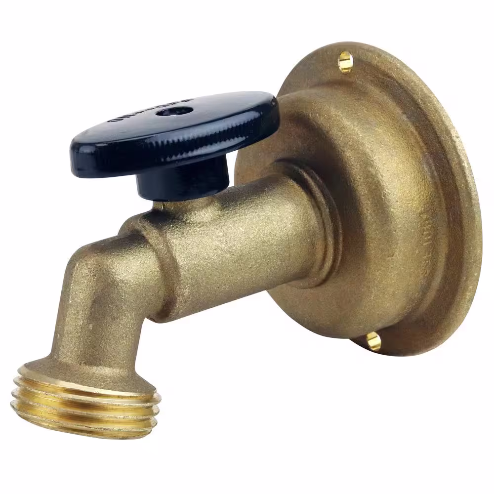 Tectite 1/2 in. Brass Quarter Turn Push-to-Connect x 3/4 in. Garden Hose Thread No Kink Hose Bibb