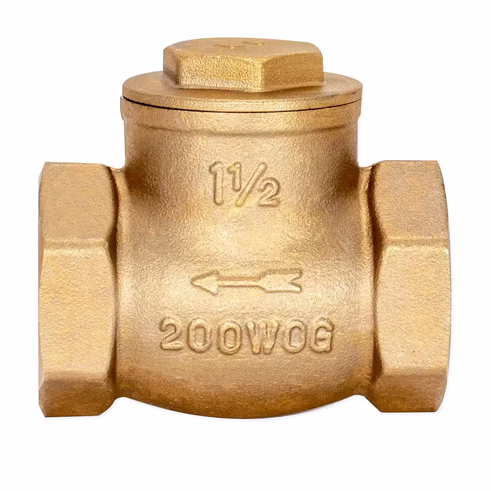 EZ-FLO 1-1/2 in. IPS Brass Swing Check Valve