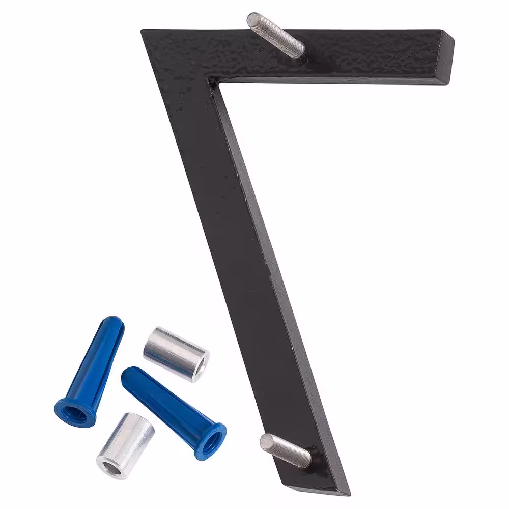 Montague Metal Products 8 in. Black Aluminum Floating or Flat Modern House Number 7