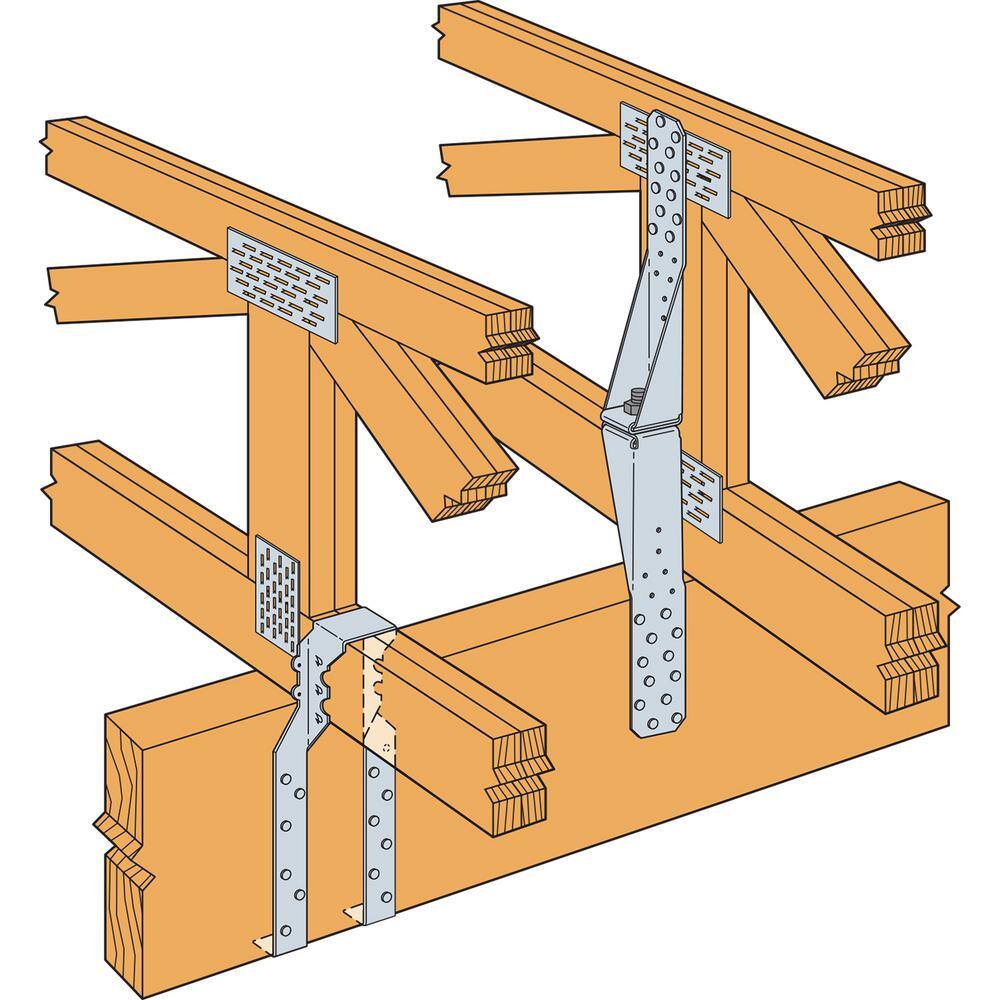 Simpson Strong-Tie THA 22-3/16 in. Galvanized Adjustable Hanger for Double 2x Truss