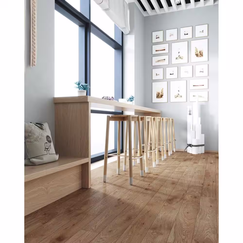 ACQUA FLOORS Brewster Oak 1/4 in. T x 5 in. W Waterproof Engineered Hardwood Flooring (16.7 sqft/case)