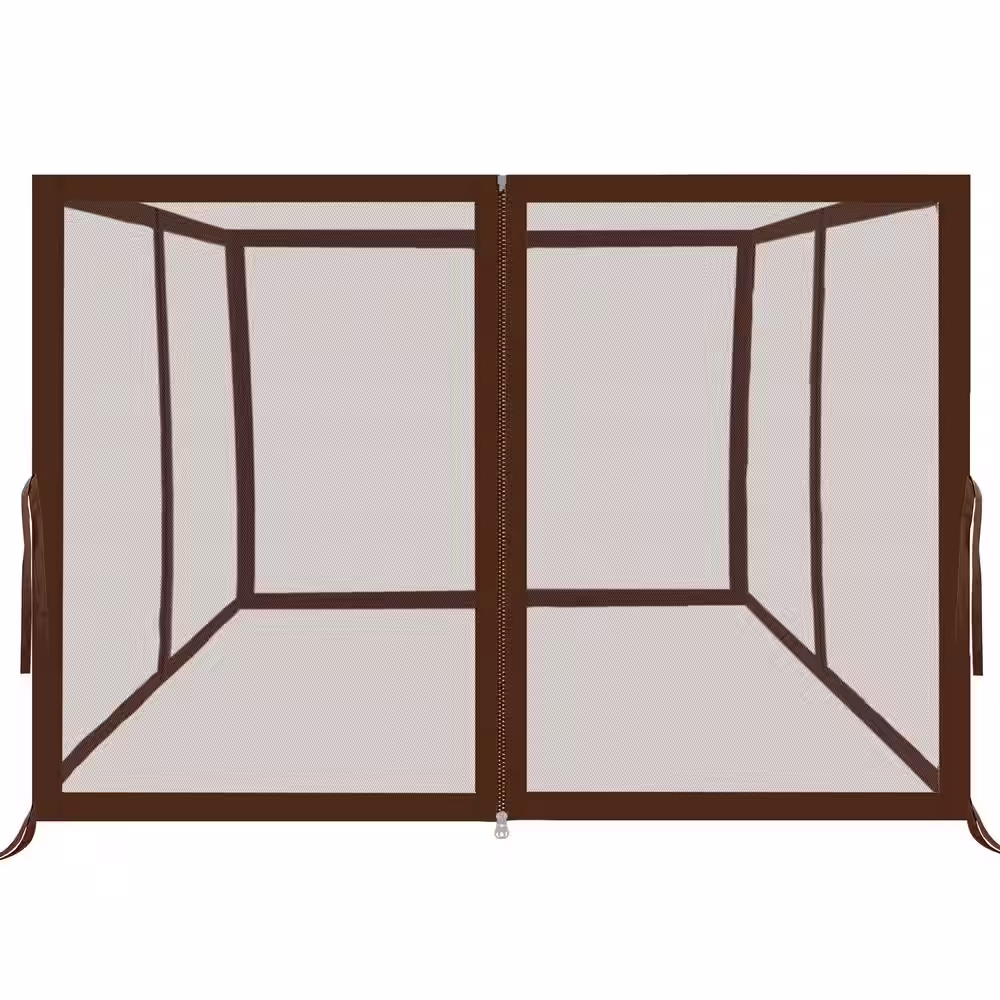 APEX GARDEN Brown Universal Replacement Mosquito Netting for 10 ft. x 12 ft. Gazebo (Mosquito Net Only)