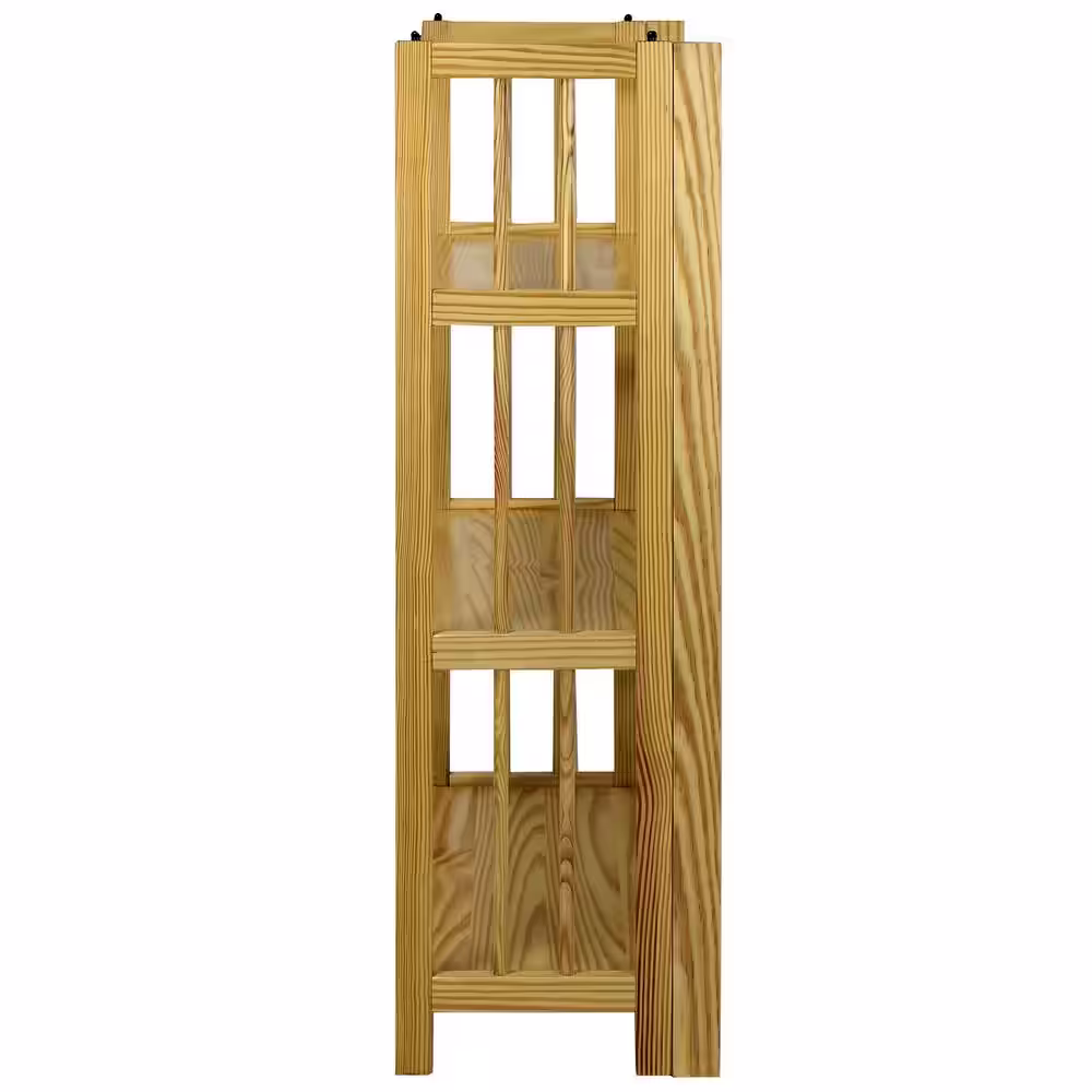 Casual Home 38 in. Brown Wood 3-shelf Etagere Bookcase