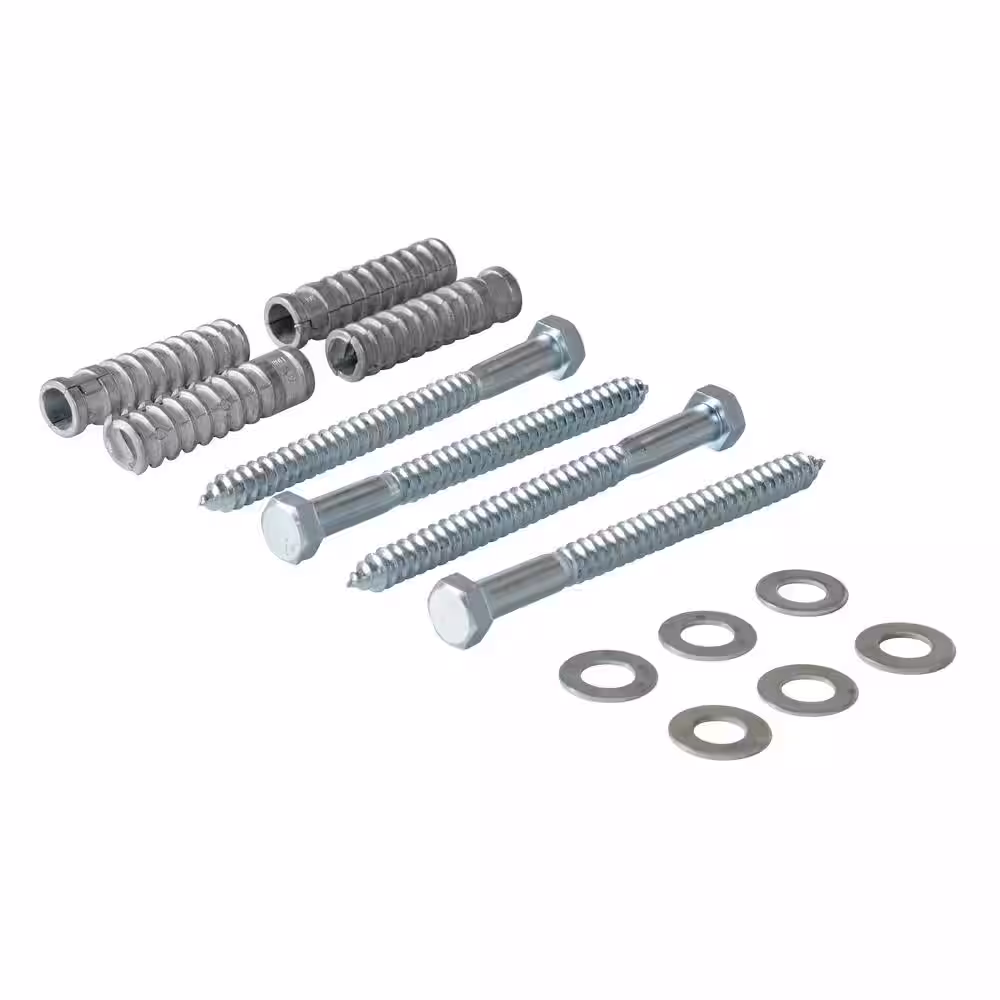 Vestil 0 .75 in. W 6.375 in. H 0 .75 in. L Silver 4 Spike Concrete Hardware Kit for Car Stop
