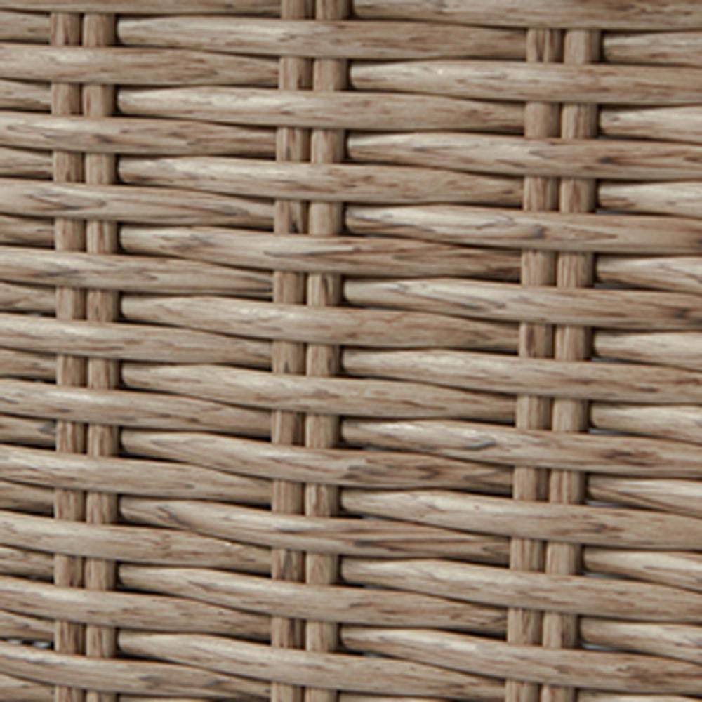 None Gray 50 in. Rectangular Wicker Propane Outdoor Fire Pit Table for Garden Patio Lawn
