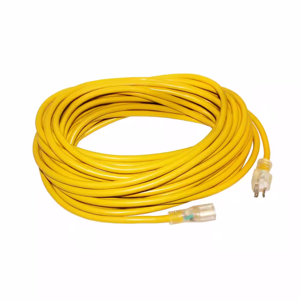 None 75 ft. 16/3 SJT 13 Amp 125-Volt 1625-Watt Lighted End Indoor/Outdoor Heavy-Duty Extension Cord