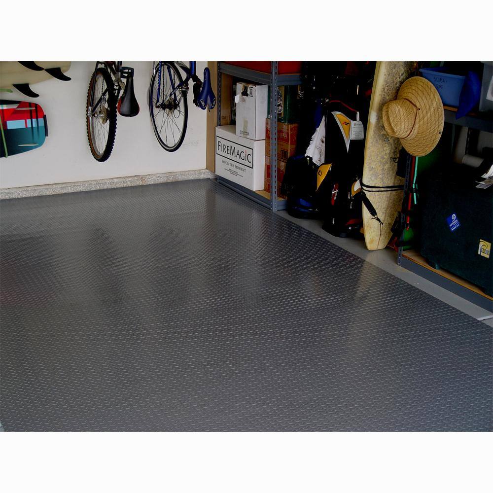 Diamond Deck 5 ft. x 30 ft. Charcoal Textured PVC Rollout Flooring