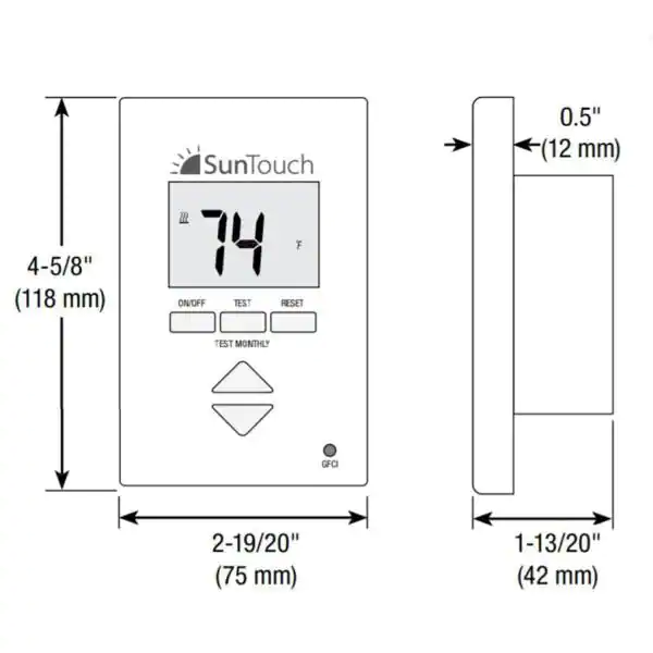 SunTouch Floor Warming SunStat Core Non-Programmable Floor Heating Thermostat