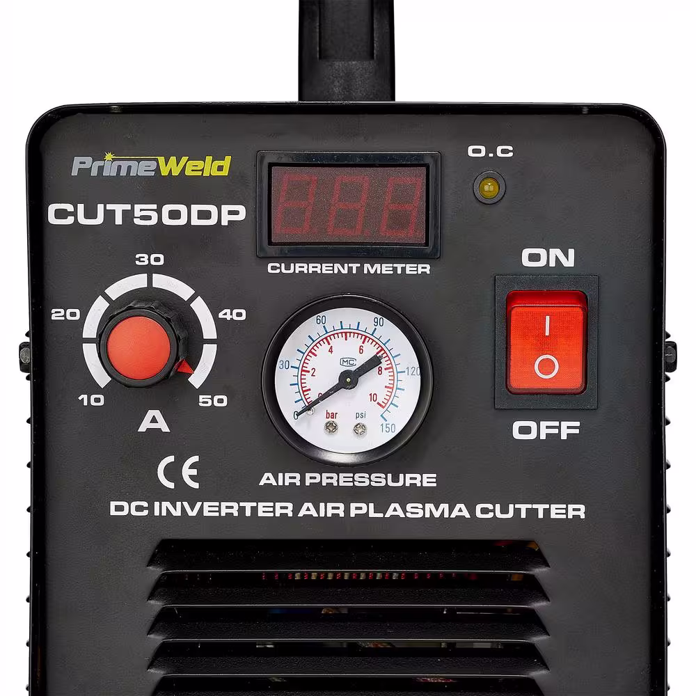 PrimeWeld 50 Amp Pilot Arc Plasma Cutter 1/2 in. Clean Cut 110-Volt/220-Volt DC Cutting Machine All Metals