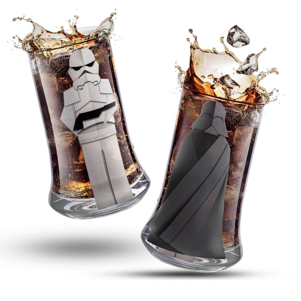 JoyJolt Star Wars Beware The Dark Side 18.5 oz. Tall Drinking Glass (Set of 2)