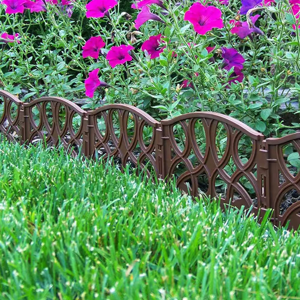 VALLEY VIEW 13.5 in. x 7 in. x 6.25 in. Light Brown Polypropylene Scroll Decorative Edging (40-Pieces)