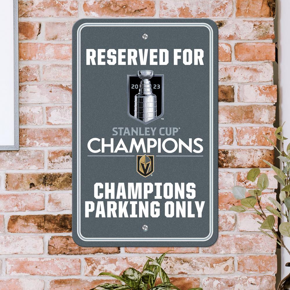 FANMATS Vegas Golden Knights Team Color Reserved Parking Sign Decor 18in. X 11.5in. Lightweight