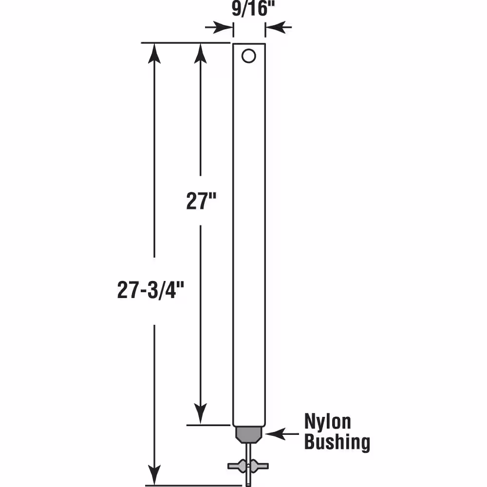 Prime-Line 27 in. x 9/16 in. Spiral Non-Tilt Balance, Red Tip (Single Pack)