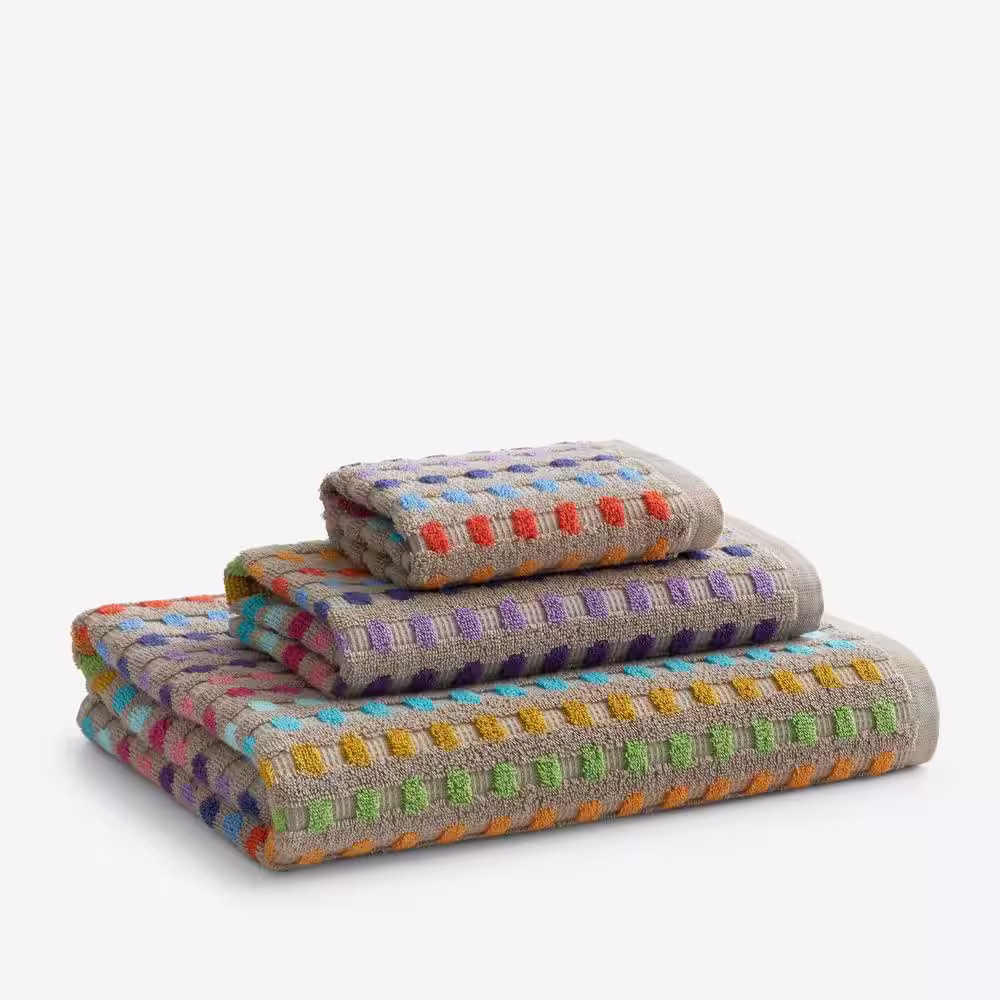The Company Store Spectrum Multicolored Geometric Cotton Single Hand Towel