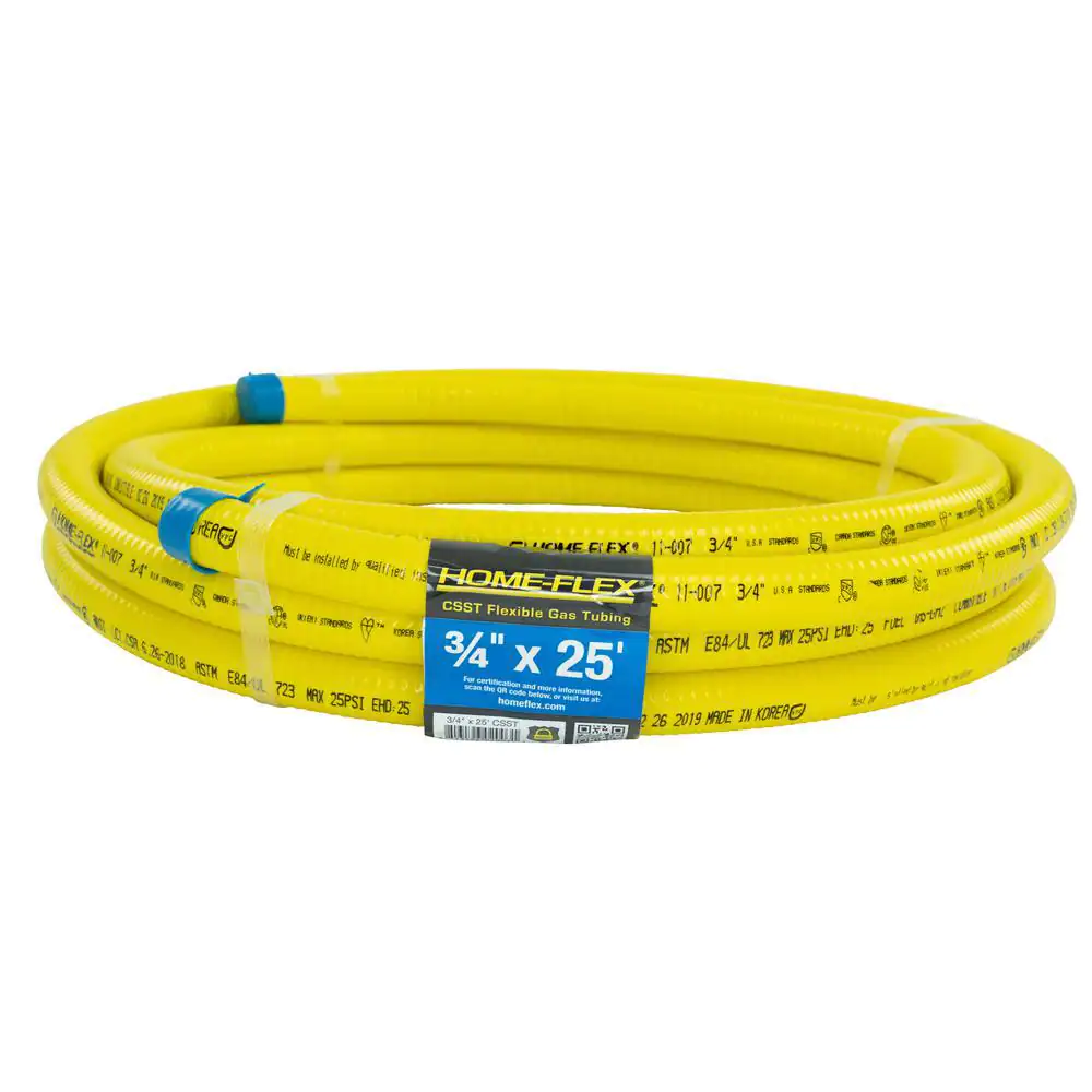 HOME-FLEX 3/4 in. CSST x 25 ft. Corrugated Stainless Steel Tubing