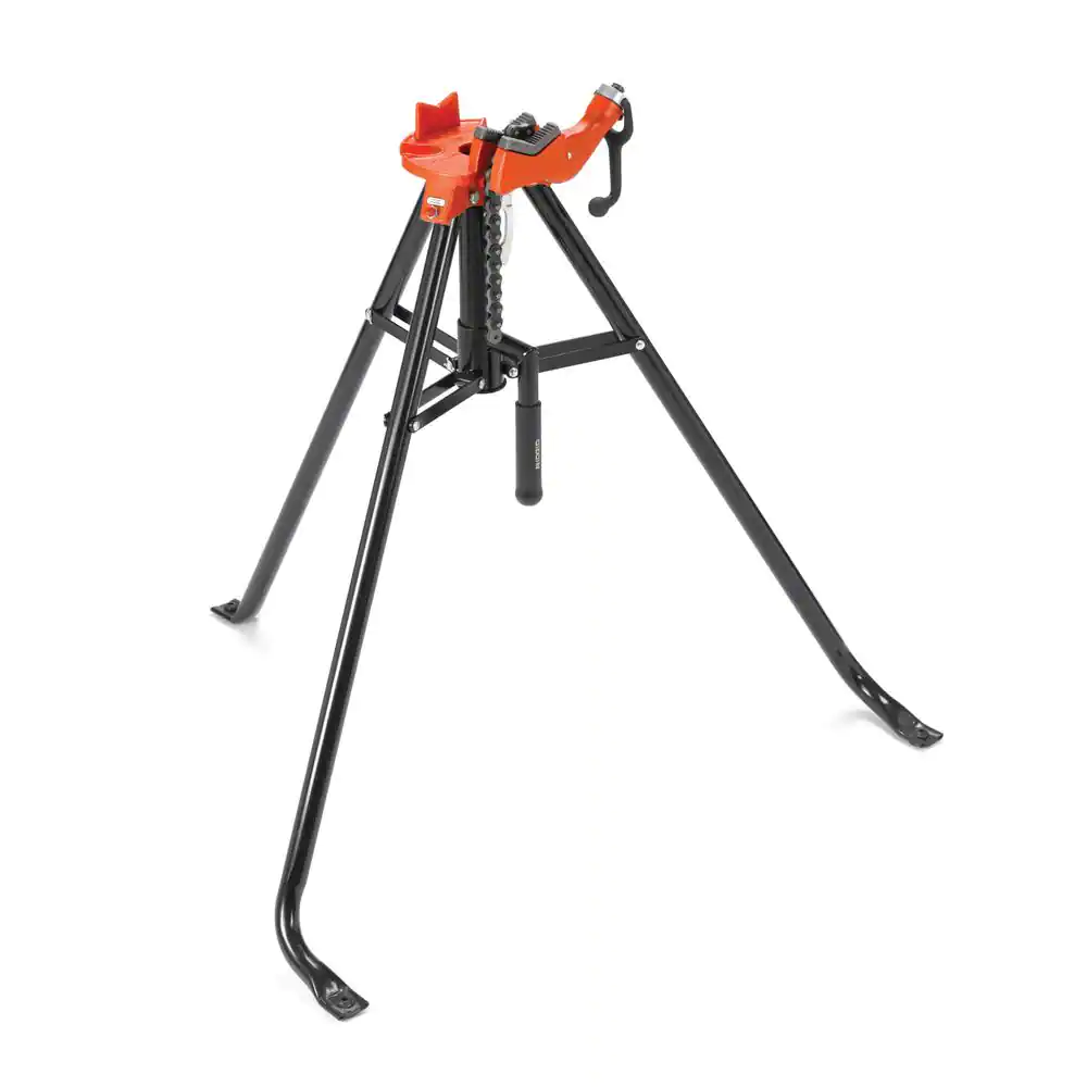 RIDGID 1/8 in. to 2-1/2 in. Pipe Capacity, Portable TriStand Chain Vise with Integrated Folding Legs & Carry Handle Model 425