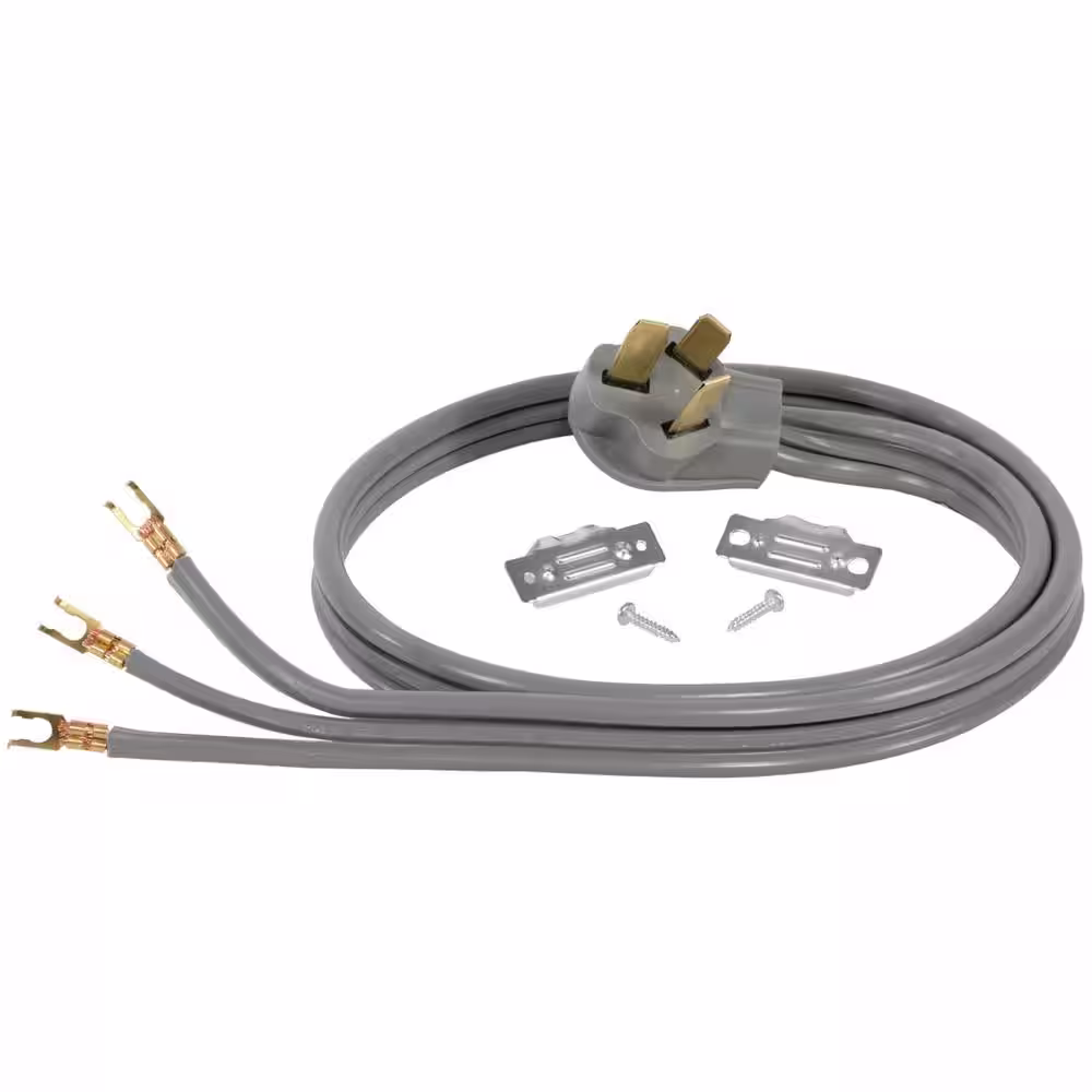 CERTIFIED APPLIANCE ACCESSORIES 4 ft. 6/3 3-Wire Open-End-Connector 50 Amp Range Cord