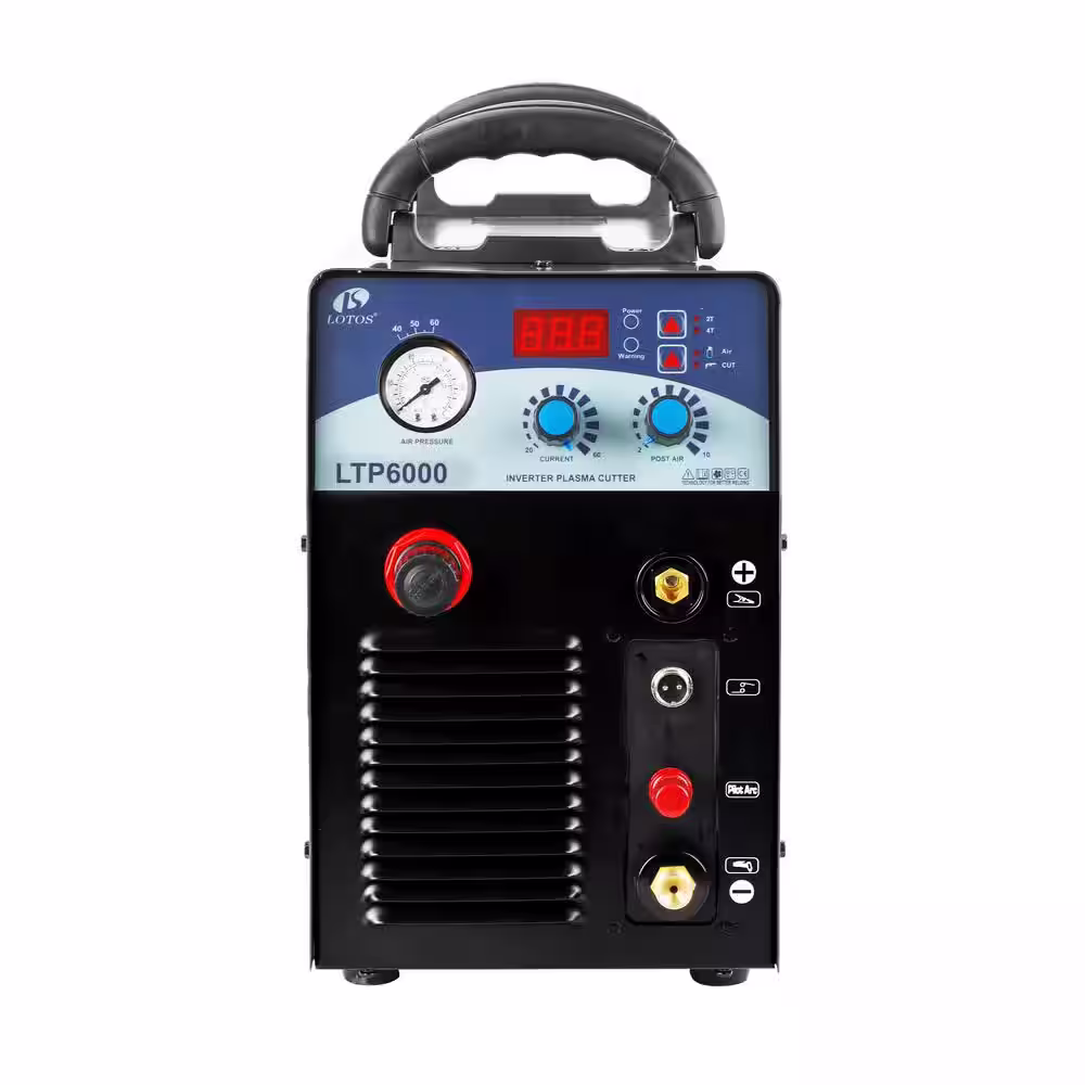 Lotos 60 Amp Non-Touch Pilot Arc IGBT Inverter Plasma Cutter for Metal, 220V, 3/4 Inch Clean Cut