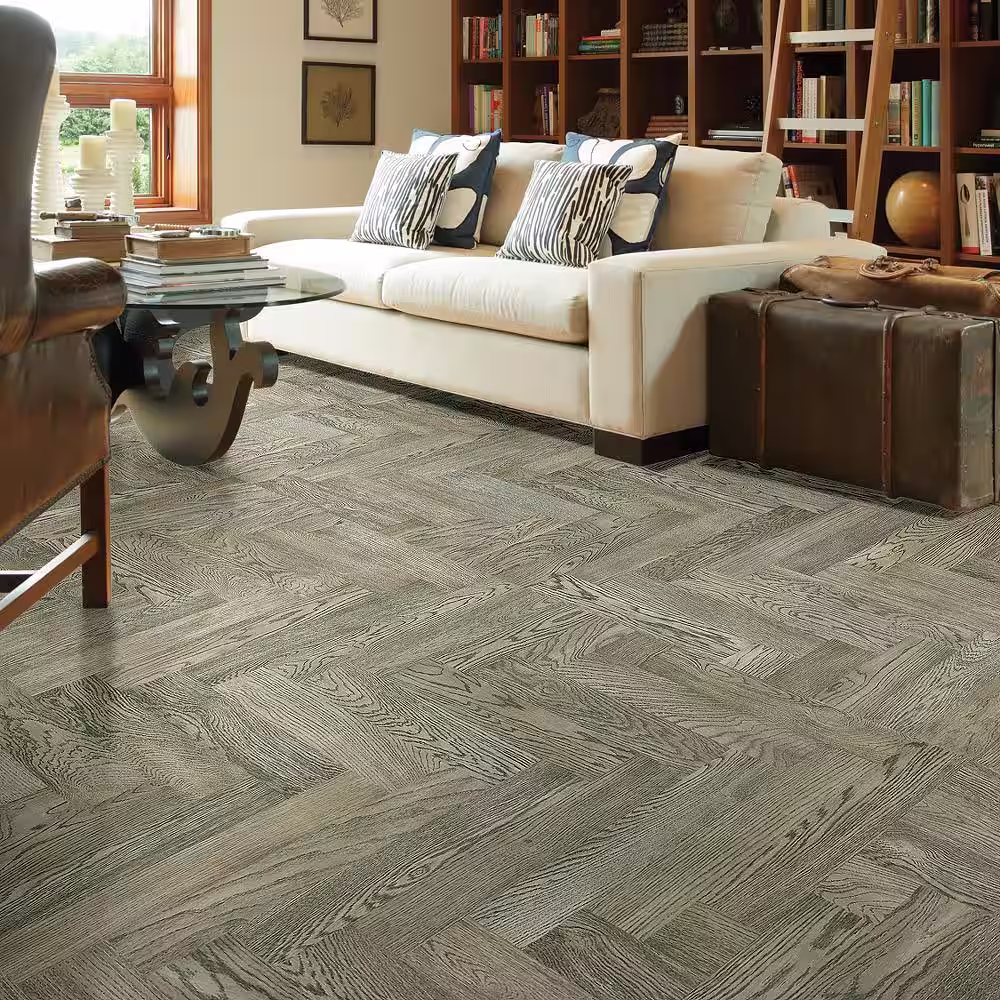 Shaw Rodeo Drive Coach White Oak 1/2 in. T x 5 in. W Wire Brushed Engineered Hardwood Flooring (27.9 sqft/case)