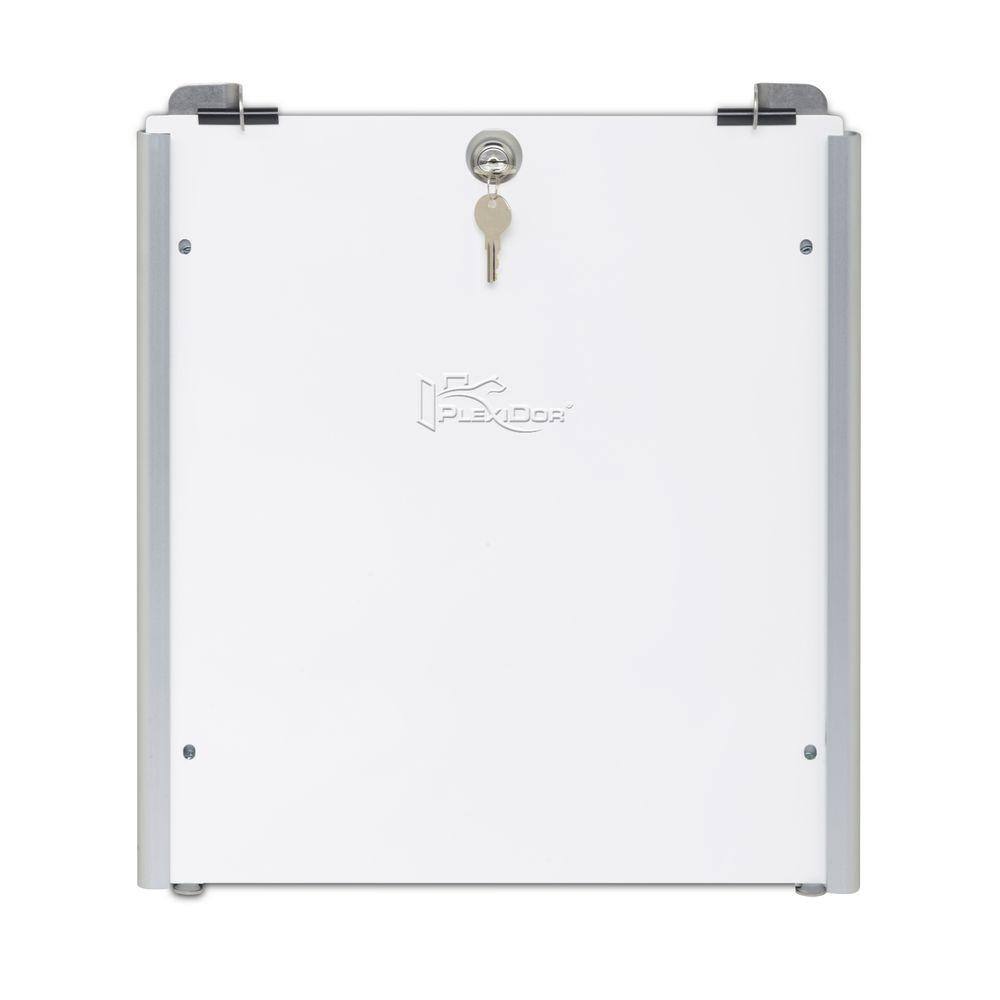 PlexiDor Performance Pet Doors 15.25 in. x 1.375 in. Medium Silver Sliding Track with Flip Lock