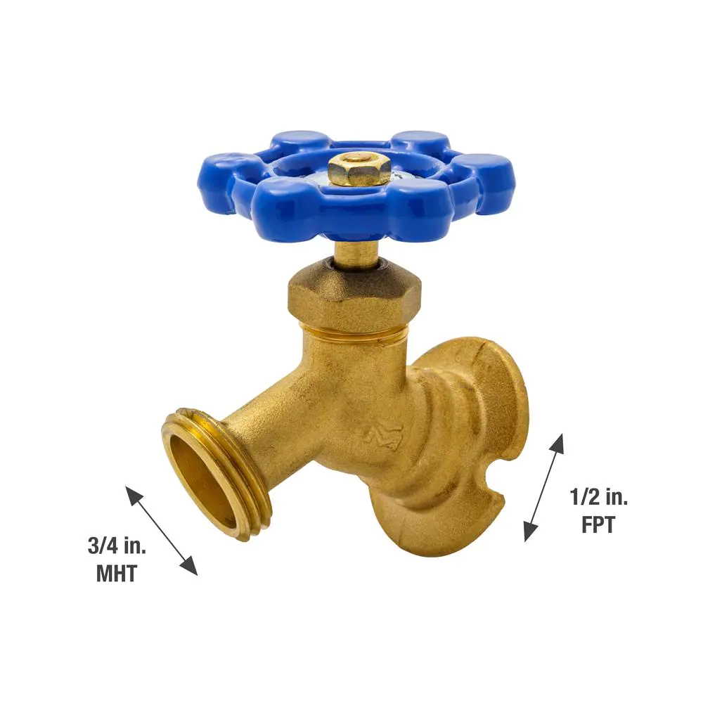 Everbilt 1/2 in. x 3/4 in. FIP x MHT Brass Flanged Threaded Sillcock Valve