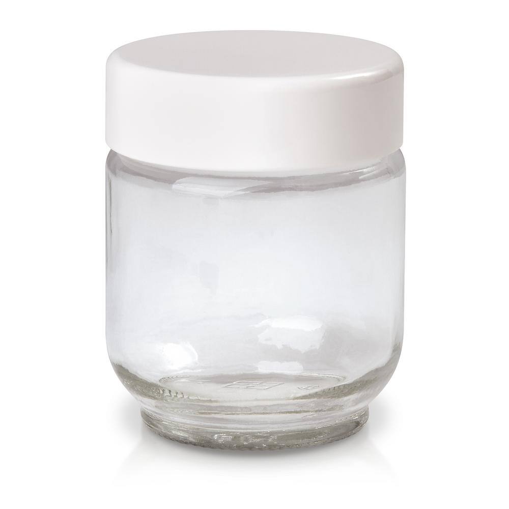 Euro Cuisine Set 8 Glass Jars with Lid Yogurt Maker Model YM80 and YM100