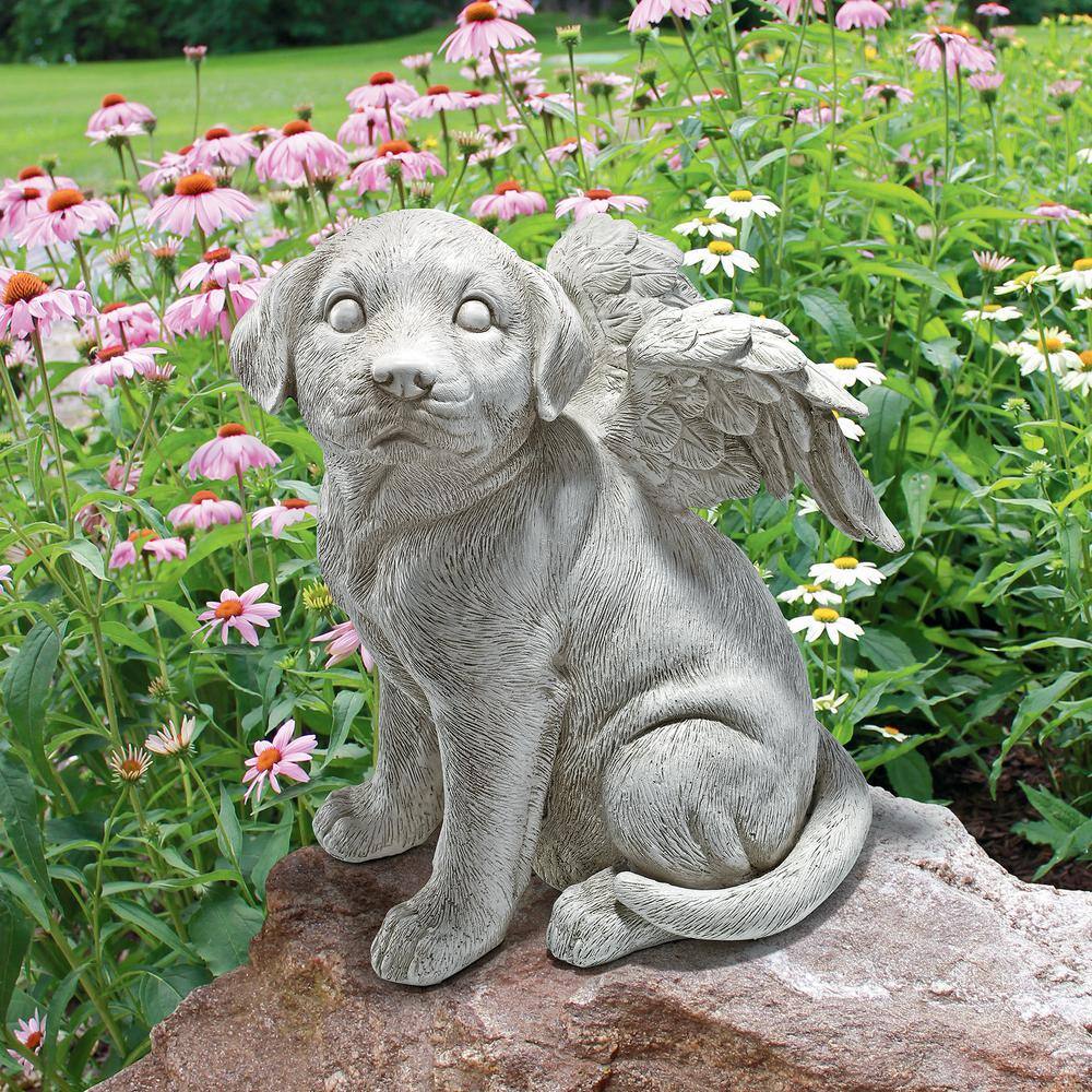 Design Toscano 10 in. H Large Loving Friend Memorial Pet Dog Statue