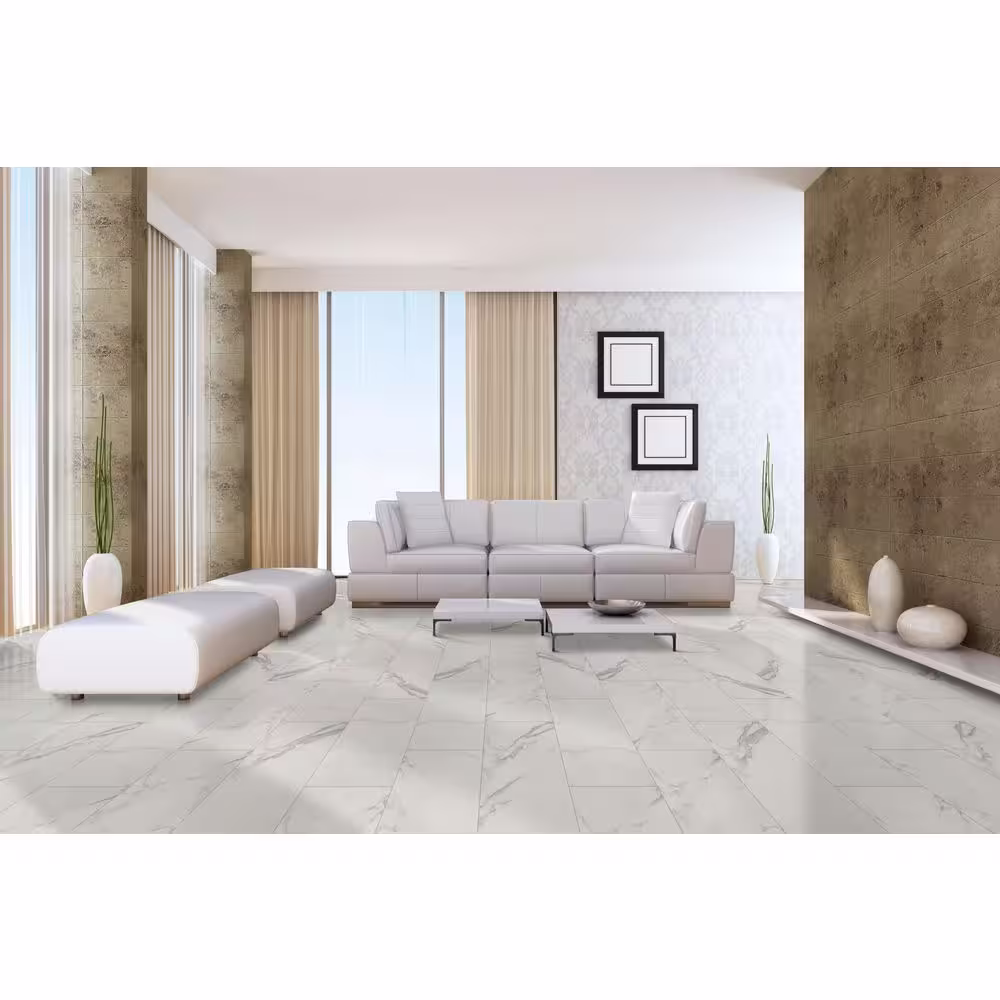 MSI Regallo Calacatta Isla 12 in. x 24 in. Polished Porcelain Floor and Wall Tile (13.56 sq. ft./Case)