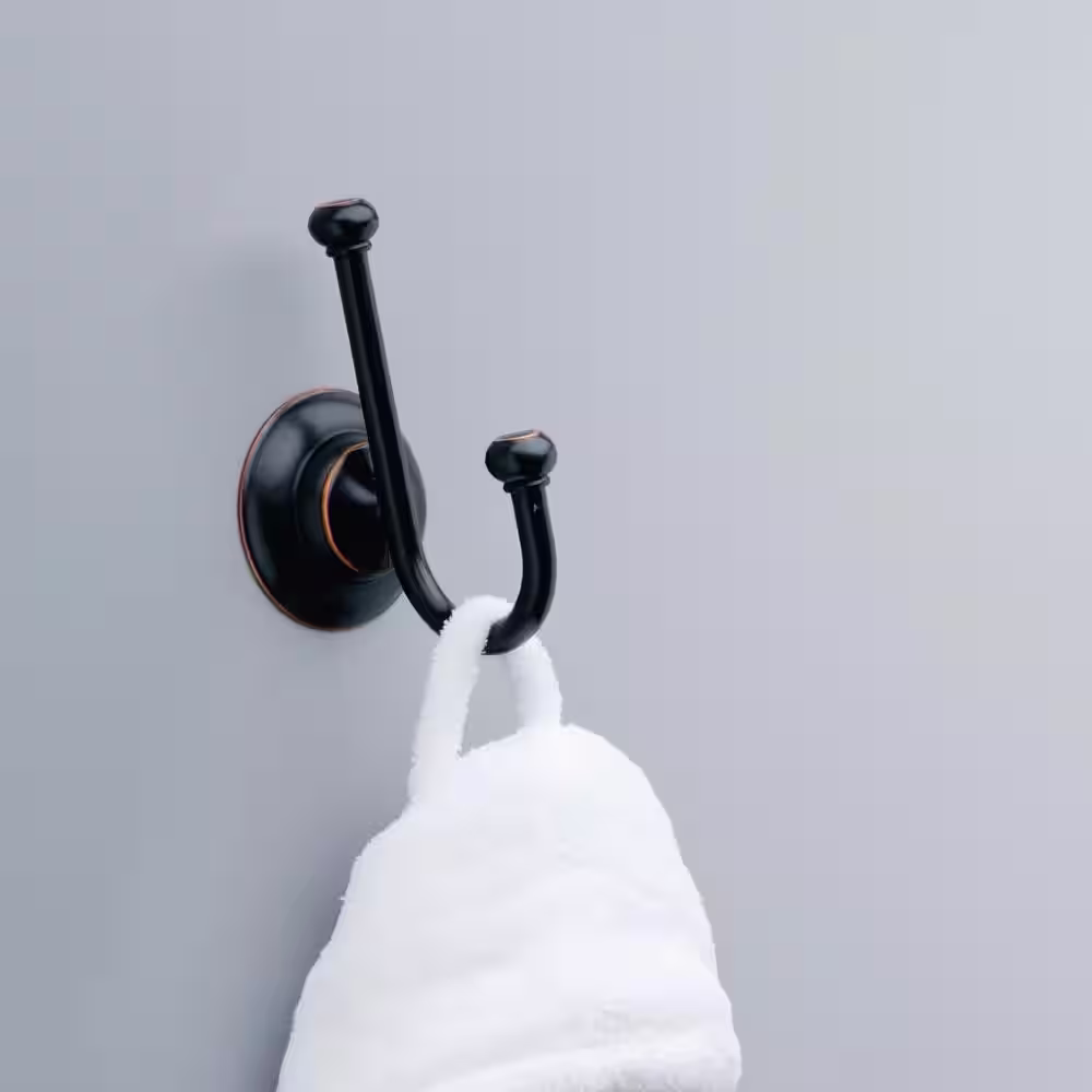 Delta Porter Double Towel Hook in Oil Rubbed Bronze