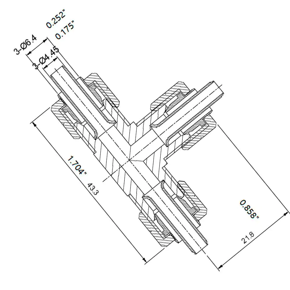 Everbilt 1/4 in. OD Compression Brass Tee Fitting