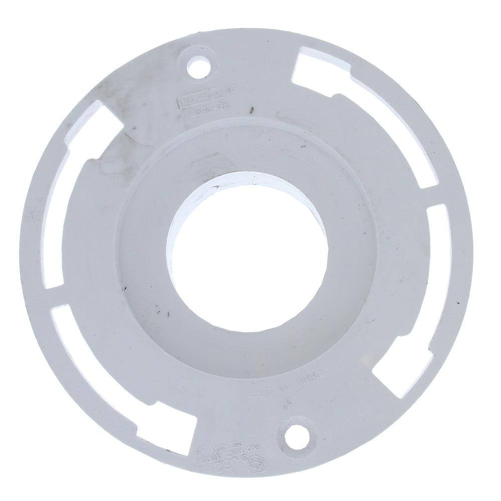 JONES STEPHENS 7 in. O.D. Plumbfit PVC Water Closet (Toilet) Flange Less Knockout, Fits Inside 3 in. Schedule 40 DWV Pipe