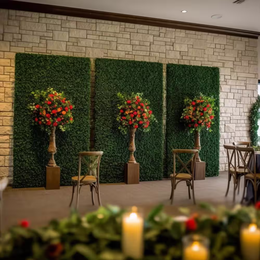 None 20 in. x 20 in. 12-Pieces Artificial Boxwood Hedge Grass Wall UV-Proof Topiary Greenery Wall Panels Outdoor Indoor Decor