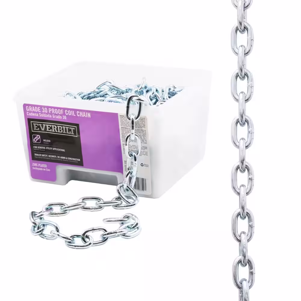 Everbilt 5/16 in. x 1 ft. Grade 30 Galvanized Steel Proof Coil Chain