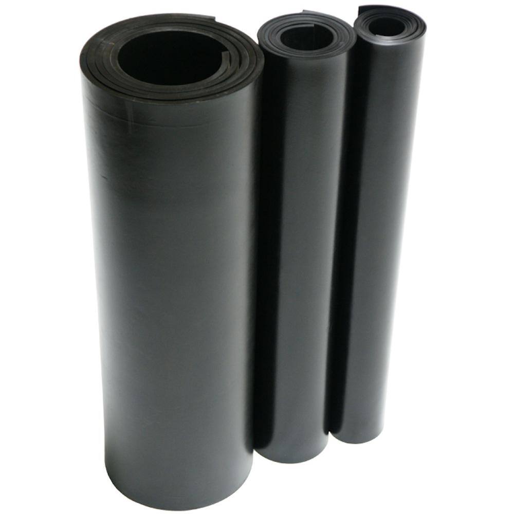 Rubber-Cal EPDM 1/8 in. x 36 in. x 72 in. Commercial Grade 60A Rubber Sheet - Black
