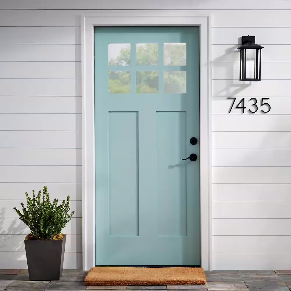 Everbilt 5 in. Black Floating or Flush House Number 7